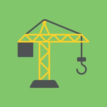 construcción sitio grua brillante color icono Perfecto para Ingenieria y proyecto usar. vector