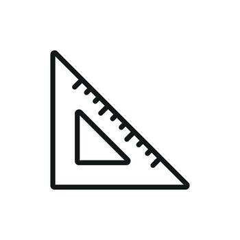 Carpenter square thin line icon for engineering, DIY, and workshop visuals. vector