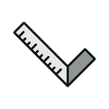Carpenter square vibrant color line icon symbolizing measurement precision. vector