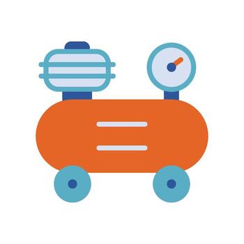 compresor de moda color icono representando industrial utilidad y poder herramientas. vector