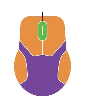 moderno plano diseño icono de un estilizado computadora ratón. vistoso ilustración de un juego de azar periférico. vector