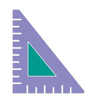 conjunto cuadrado regla icono en un moderno plano diseño. un geométrico herramienta para matemáticas, arquitectura, y técnico dibujo, aislado en un blanco antecedentes. vector