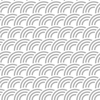 Seamless pattern with Japanese wave style arcs, geometric curves, minimal monochrome background, traditional inspired repeat design, decorative wallpaper, textile, wrapping paper, surface art vector