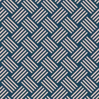 Seamless pattern geometric abstract background with diagonal square striped shapes navy blue and beige modern retro design textile wallpaper wrapping fabric decorative minimal illustration vector
