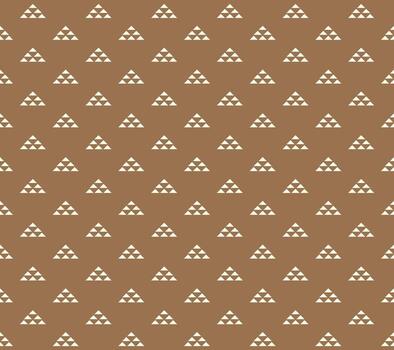 Seamless pattern with repeating geometric triangles abstract brown background minimal design retro decorative style textile wallpaper wrapping paper surface graphic art template print vector