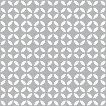 Seamless pattern with white geometric circles on light gray background, abstract decorative modern design, minimal repeating surface for textile fabric wallpaper wrapping paper digital print vector