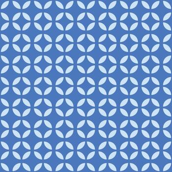 Seamless pattern with repeating geometric circles shapes abstract retro background blue white minimal decorative design contemporary stylish wallpaper fabric textile wrapping paper print vector