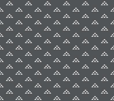 Seamless pattern with abstract triangle pyramid tessellation, black and white geometric design, modern minimal repeat background, contemporary polygon style, decorative digital texture vector