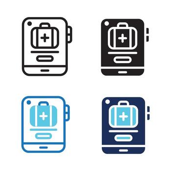 solicitud icono conjunto múltiple estilo recopilación. estilo incluir describir, sólido, doble tono. vector