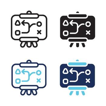 Strategy Session icon set multiple style collection. Style Include outline, solid, dual tone. vector