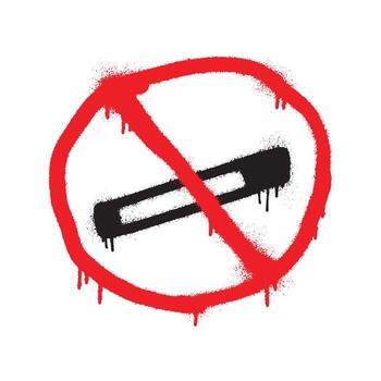 un rojo circulo con un línea mediante un negro cigarrillo. el imagen es un No de fumar símbolo. vector