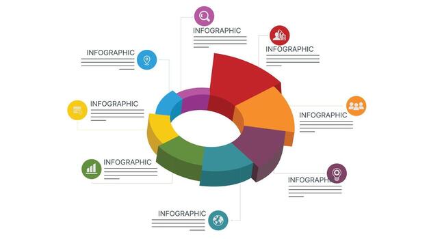 illustration of an infographic featuring tabs and titles, arranged for easy data presentation with a clean and modern layout, perfect for visualizing information and key points 04 vector