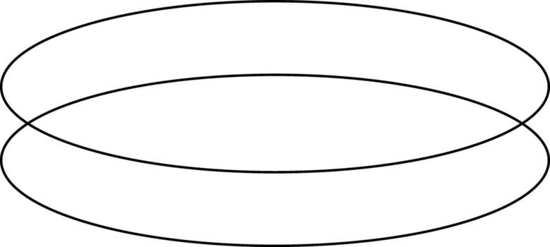 two circles with the same size and shape vector