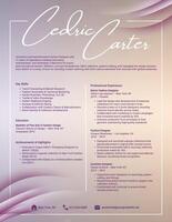 Soft Purple Beige Fashion Designer Resume template
