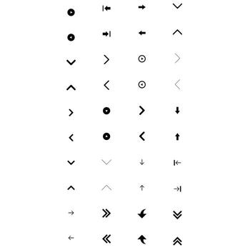 Black arrow icon sign and symbol set. different element art. vector