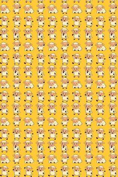 linda oveja patrones demostración diferente emociones vector