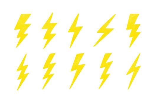 crayon sketch thunder bundle collection vector