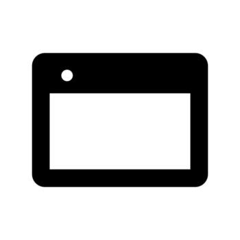 Simple design browser window icon. vector