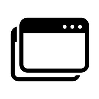 Minimalist Web Browser User Interface Icon. vector