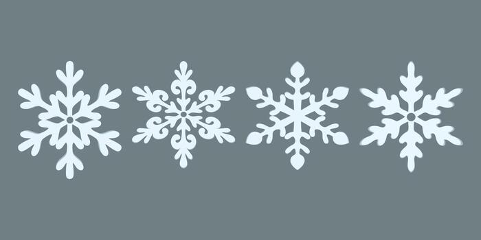 Snowflake Set, Winter Snowflake Collection, Snowflake Decorative vector
