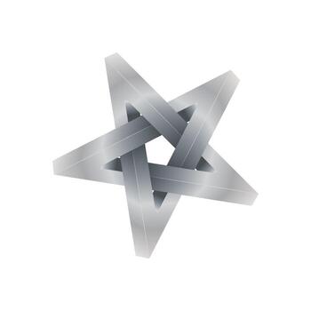 Star logo 3 D effect design templates simple and modern concept, isolated on white background vector