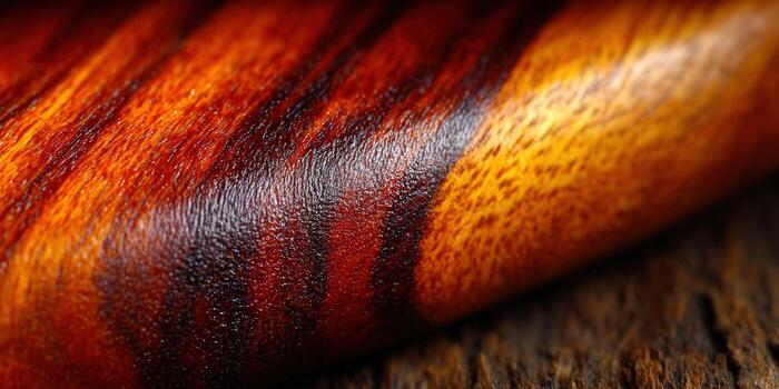 Beautiful wooden texture showcasing the intricate detail of the wood grain in a warm, natural setting. photo
