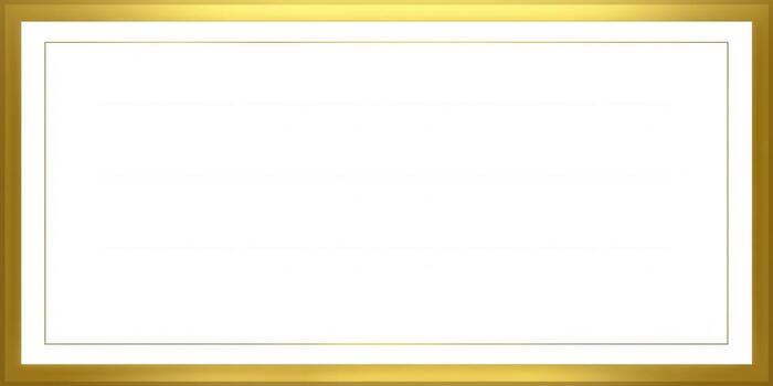 Elegant golden frame on a white backdrop, perfect for any content. photo