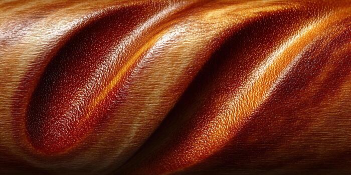 This abstract image showcases a close-up of smooth, glossy curves in warm, rich hues. photo