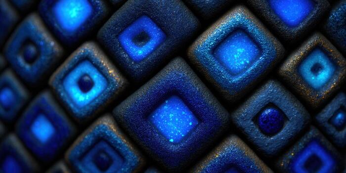 Abstract blue glowing rhombus pattern, perfect for a modern design background. photo
