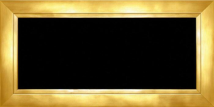 A beautiful gold frame with an empty space is ready for your image or art. photo