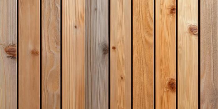 Detailed view of vertical wooden planks with varied textures and colors. photo