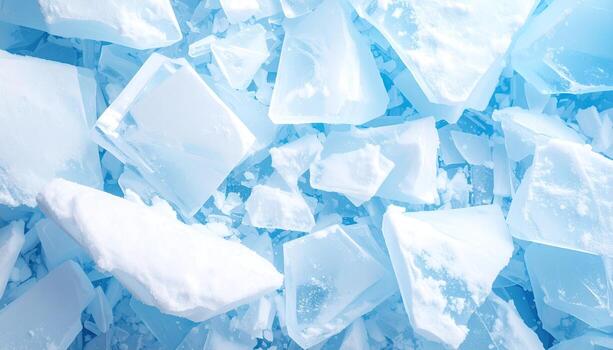 de cerca ver de roto hielo trozos foto