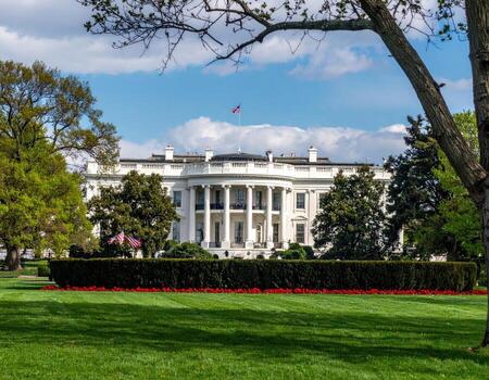 White House, springtime view photo