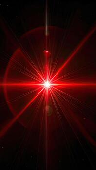 Red starburst radiating from a central point photo