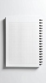 Empty grid notebook, top view photo