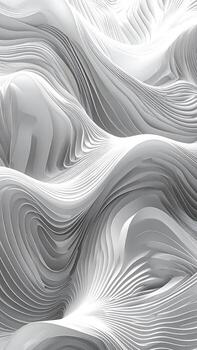 Abstract wavy, layered, white forms photo