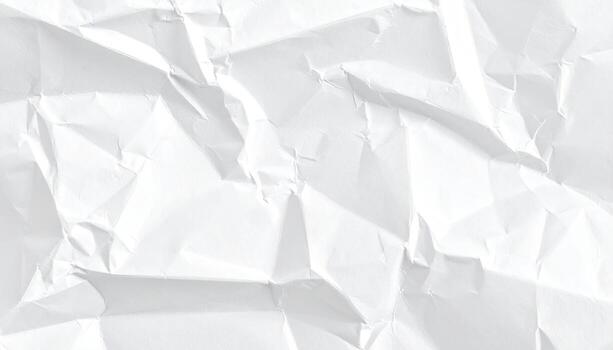 Crumpled white paper texture photo