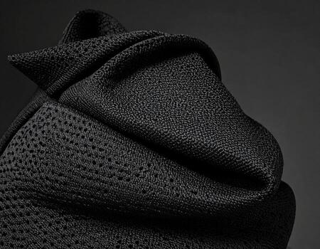 Close-up of black, textured fabric photo