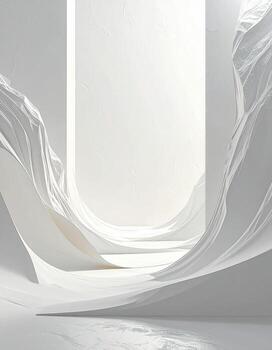 Abstract white architectural scene photo