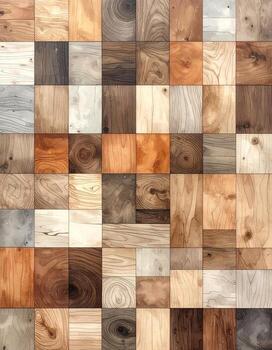 mosaico de cuadrado madera bloques en varios sombras foto