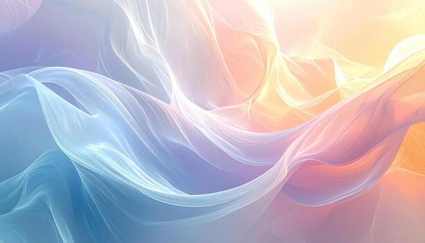Abstract flowing fabric, pastel colors, soft light photo