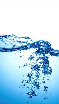 Water surface with ripples and bubbles photo