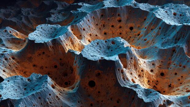 A close up of a rock with holes in it photo