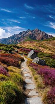 A path in the mountains photo