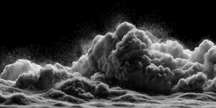 A black and white photo of a cloud