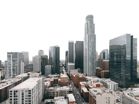 A view of the city from above photo