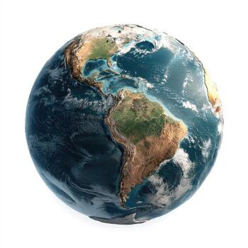 The earth globe with a white background photo