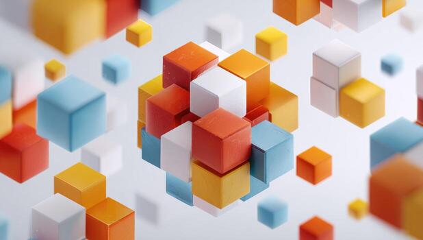 3d cubes background wallpaper photo