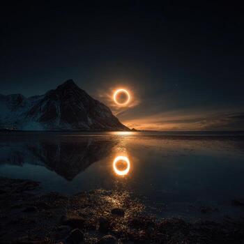 The eclipse of the sun in norway photo