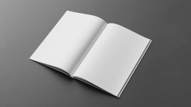 An open book on a gray background photo